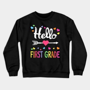 Heo 1st Grade Back To Schoo First Grade Teachers Students2 Crewneck Sweatshirt